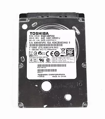 TOSHIBA 500GB SATA Laptop Hard Drive 2.5  MQ01ABF050 • £10