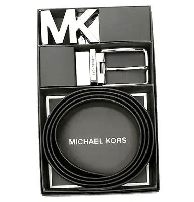 MICHAEL KORS Men's Leather Belt  4 IN 1 Box Set BLACK • $75