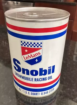 Vintage Metal One Quart Oil Can- Lemans Snowmobile Oil- Rare And Full!! • $6.50