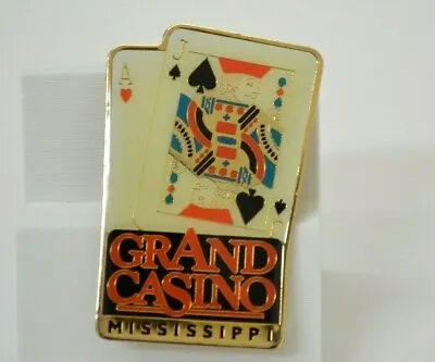 Vintage Grand Casino Mississippi Magnet Gold Tone Enamel Refrigerator Cabinet • $5