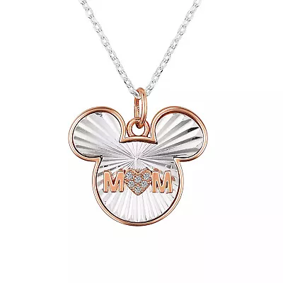Mother's Day - Birthday - Heart Mickey Mouse Mom Pendant Necklace • $27