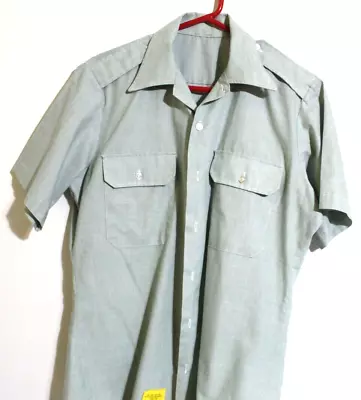 Army Dress Green Uniform Shirt Men 15 Military Short Sleeve USGI AG 415 • $15.95