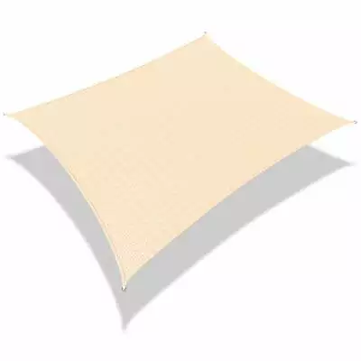 VOUNOT 3x2.5m Sun Shade Sail Rectangle Canopy With Fixing Kit UV Block Ivory • £29.99