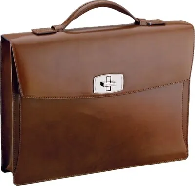 ST Dupont  Brown Leather Briefcase • $375