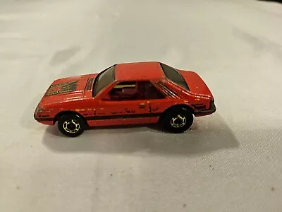 Hot Wheels 1:64 Diecast 1979 Mustang Cobra Red Hot Ones Hong Kong Gold Rims Exc • $9