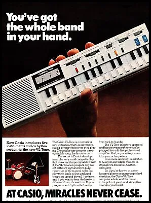 1981 Casio VL-Tone Electronic Keyboard Vintage Print Ad Music Wall Art Photo • $10.97