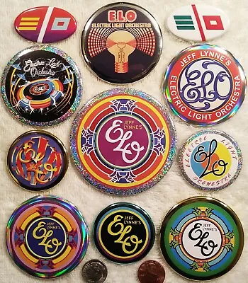 ELO PIN BUTTON LOT - 11 Electric Light Orchestra Jeff Lynne Rare Roy Wood • $19.99