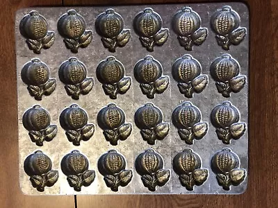 Vintage Heavy Metal Chocolate Fruit Candy Mold 24 Candies • $29.99