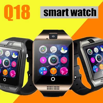 Q18 Bluetooth Smartwatch Smartwatch Phone TF SIM For IPhone Android • £15.38