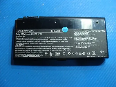 MSI GT683-242US 15.6  Genuine Laptop Battery 11.1V 87Wh 7800mAh BTY-M6D • $25.99