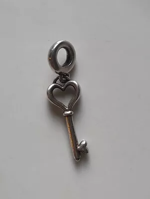 Chamilia 925 Sterling Silver Key To My Heart Bracelet Charm Bead Dangle • £18