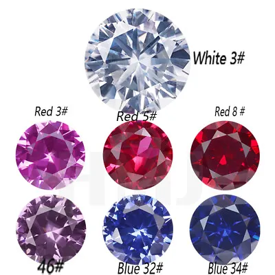 3mm~15mm Round Cut Multicolor Lab Grown Corundum Stone Synthetic Loose Gemstone • $8.09