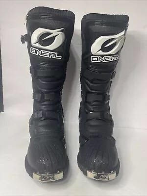 O'NEAL Mens MX Motocross Boots RIDER Black Size US 10 EUR 43 • $119.99