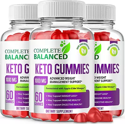 (3 Pack) Complete Balance Keto Gummies Complete Balance Keto Gummy S Complete Ba • $79.97