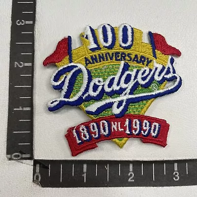 Vtg 1890-1990 100 Years Of LOS ANGELES (& Brooklyn) DODGERS BASEBALL Patch 00RB • $5.99