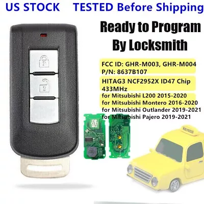 Keyless Smart Key Prox Remote Fob For Mitsubishi Montero L200 2015-2020 GHR-M004 • $68.97