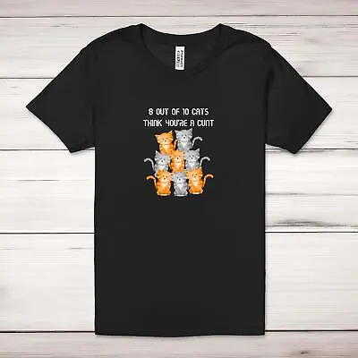 8 Out Of 10 Cats Adult T-Shirt • £17.99