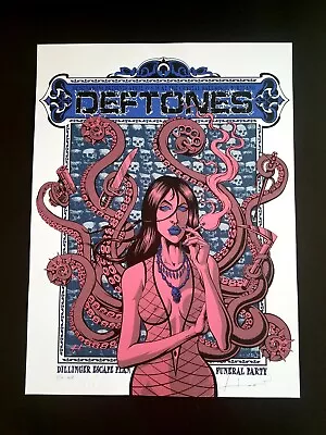 $250 • Buy Deftones & Dillinger Escape Plan Concert Poster Justin Hampton Portland 2011 AP