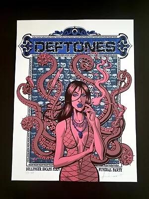 Deftones & Dillinger Escape Plan Concert Poster Justin Hampton Portland 2011 AP • $175