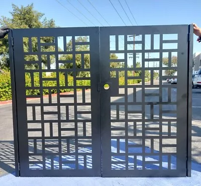 Contemporary Dual Entry Metal Gate Ornamental Iron Garden Entry Modern_72x72 • $2299