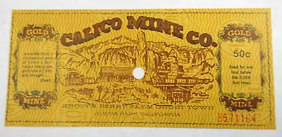 Vintage Knott's Berry Farm Ghost Town Calico Mine Amusement Park Punched Ticket • $9.99