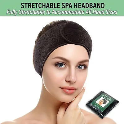 Women's Stretch Terry Spa Headband Hair Band Wrap Facial Wash Makeup (AH1008Bx1) • $6.99