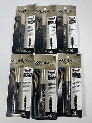 Lot Of 6 L’Oréal Voluminous Carbon Black Waterproof Mascara 395 NEW • $19.49