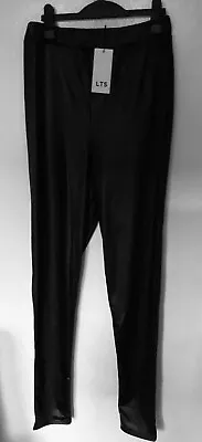Ladies Black Leather /Wet Look  Leggins/ Trousers Size 12 Long Tall Sally • £19.99