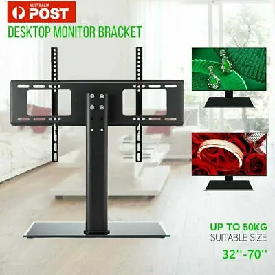 New Desk Tabletop TV Stand Mount Bracket For 32 37 39 42 50 55 60 65 70  Inch UK • £26.92