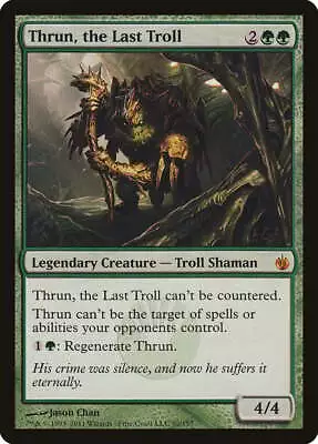 Thrun The Last Troll Mirrodin Besieged PLD Green Mythic Rare CARD ABUGames • $3.19