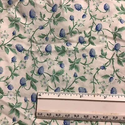 Laura Ashley Vintage Fabric Strawberry Fields Bramble 10” X 56” • $12