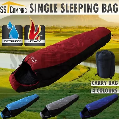 -5°C Camping Outdoor Hiking Sleeping Bag 220*80 Polyester Women Waterproof King • $39.99