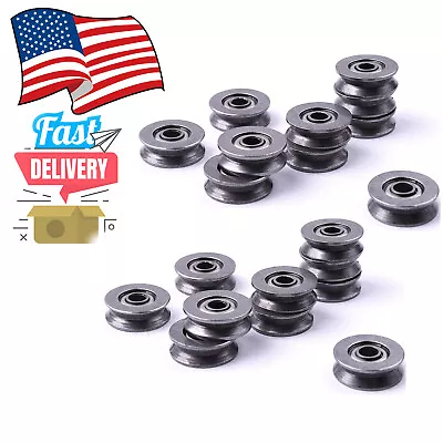 $10.04 • Buy  20x Metal Sealed Guide Wire Line Track Deep V Groove Pulley Rail Ball Bearing  