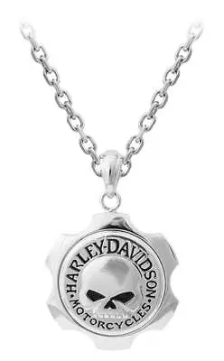 Harley-Davidson Men's Axel Willie G Skull Emblem Chain Necklace HSN0056-22 • $99.95