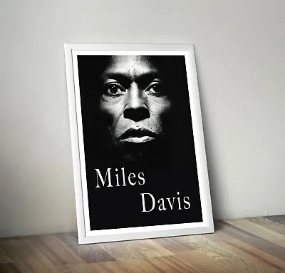 Miles Davis Tutu Poster Print Wall Art Jazz Icon Black And White • £8