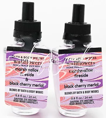 Bath & Body Works Marshmallow Fireside Black Cherry Merlot Wallflower Bulb 2pc • $19.59