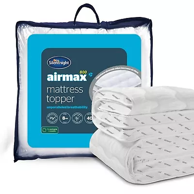 Silentnight Airmax Mattress Topper 8cm Thick Breathable Deep Cover Anti Allergy • £34.99