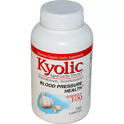 Kyolic Aged Garlic Extract Blood Pressure Health Formula 109 160 Capsules • $92.95