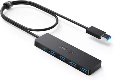 $29.99 • Buy Anker 4-Port USB 3.0 Hub Ultra-Slim Data USB Hub With 2 Ft Extended Cable NEW AU