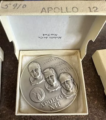 Medallic Art APOLLO 12 4.9 Ounce 1970 Silver Medal #5910 .999 Fine Original Box • $202.50