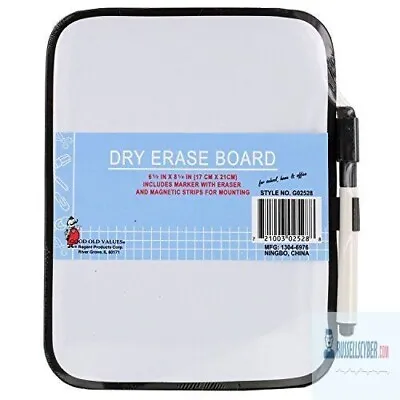 Dry-Erase 6-1/2  X 8-1/4  Whiteboard With Marker And Magnet Strips • $7.99