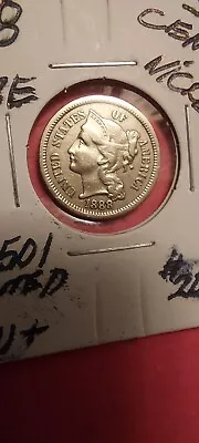 $150 • Buy 1888  (3) Three Cent Nickel [ Rare ] Au Condition Only 36,501 Mint Only 1,000. 