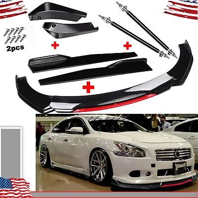 For Nissan Maxima Front Rear Bumper Lip Spoiler Splitter Body Kit Side Skirt • $129.99