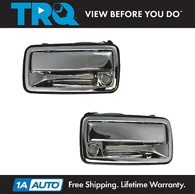 TRQ Chrome Outside Exterior Door Handle Pair S-10 Front For Chevy Pickup Truck • $52.95