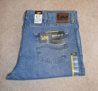 New Mens Lee Jeans 42 X 30 Regular Fit Straight Leg Cotton Denim • $28.99