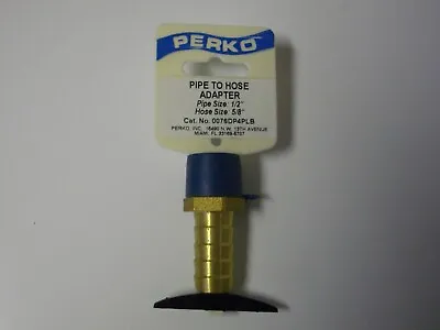 Perko 0076DP4PLB Bronze 1/2  Pipe To 5/8  Straight Hose Adapter Boat Marine • $16.99