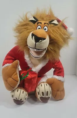 Dreamworks Merry Madagascar ALEX Lion Santa Claus Suit 15  Plush Christmas Toy • $24.95