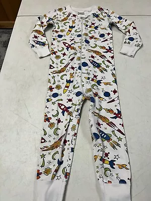Hanna Andersson  Organic Cotton  Rocket Power   Union Suit Pajamas  90   3t   3 • $15