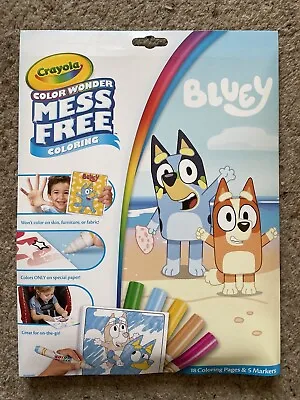 Bluey Crayola Color Wonder Colouring Mess-Free Book Includes 18 Colouring Pages • £5.99