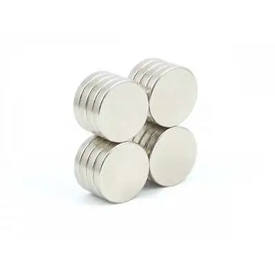 5 Of N52 12mm Dia X2mm Strong Neodymium Disk Magnets DIY MRO Craft Fridge • £3.96